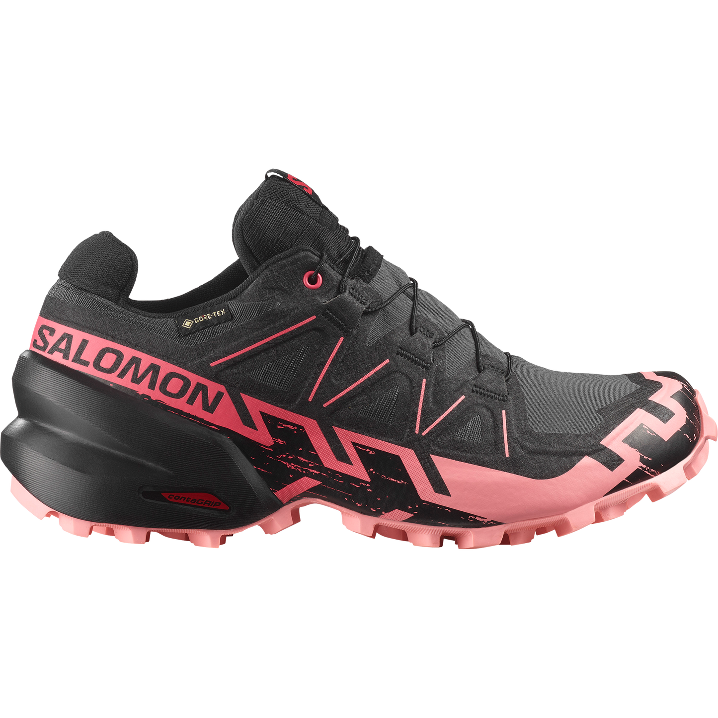 Salomon Speedcross 6 GORE-TEX Women product view 1 — Nine Iron / Black / Flamingo Pink