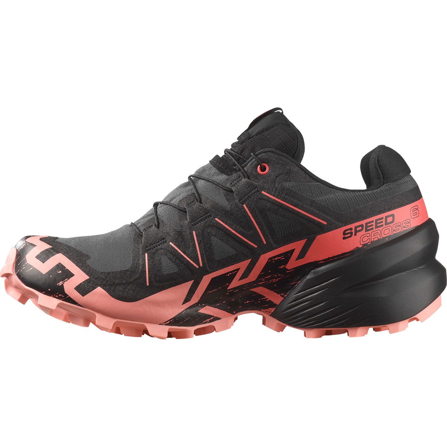 Salomon Speedcross 6 GORE-TEX Women product view 3 — Nine Iron / Black / Flamingo Pink