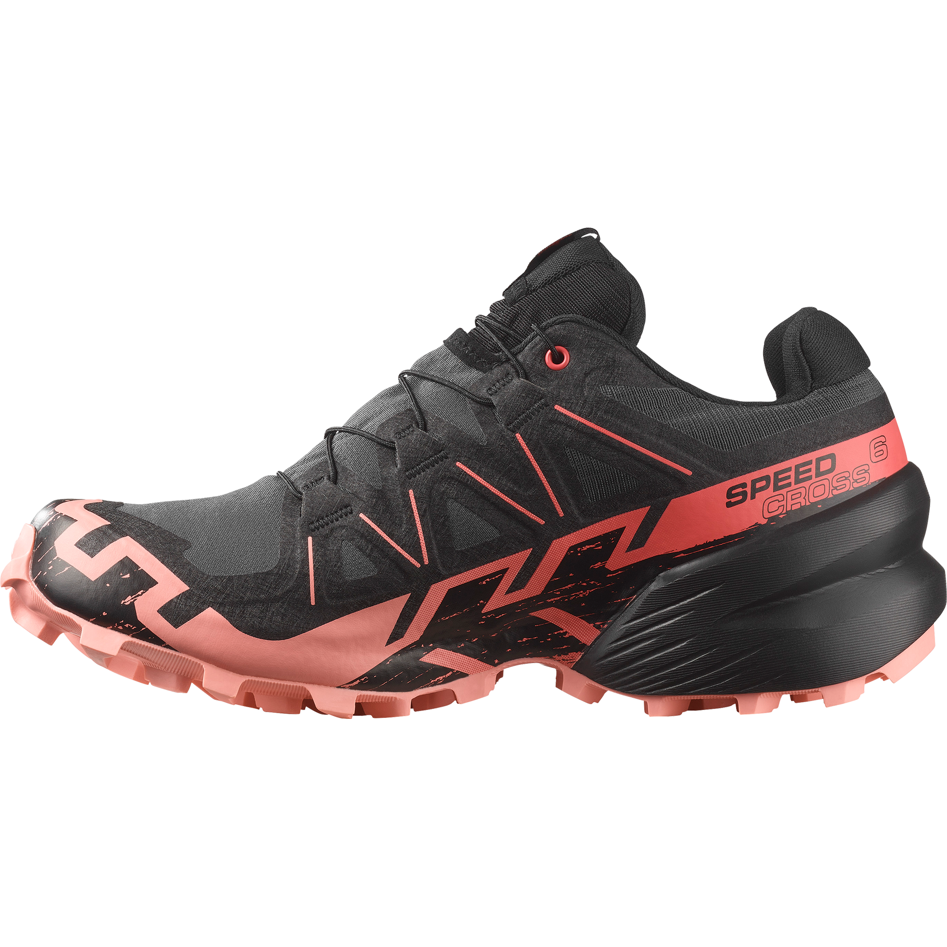 Salomon Speedcross 6 GORE-TEX Women product view 3 — Nine Iron / Black / Flamingo Pink
