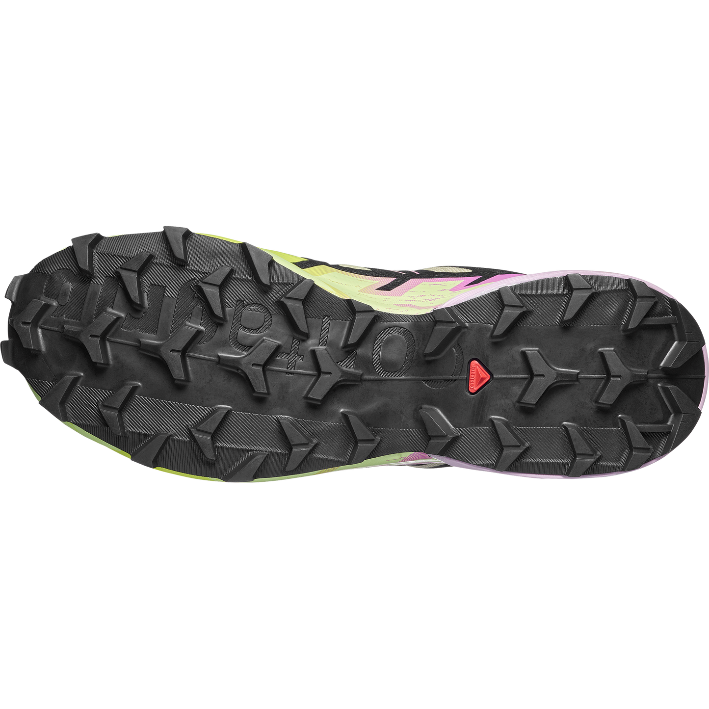 Salomon Speedcross 6 GORE-TEX Women product view 6 — Bog / Dawn Pink / Acid Lime