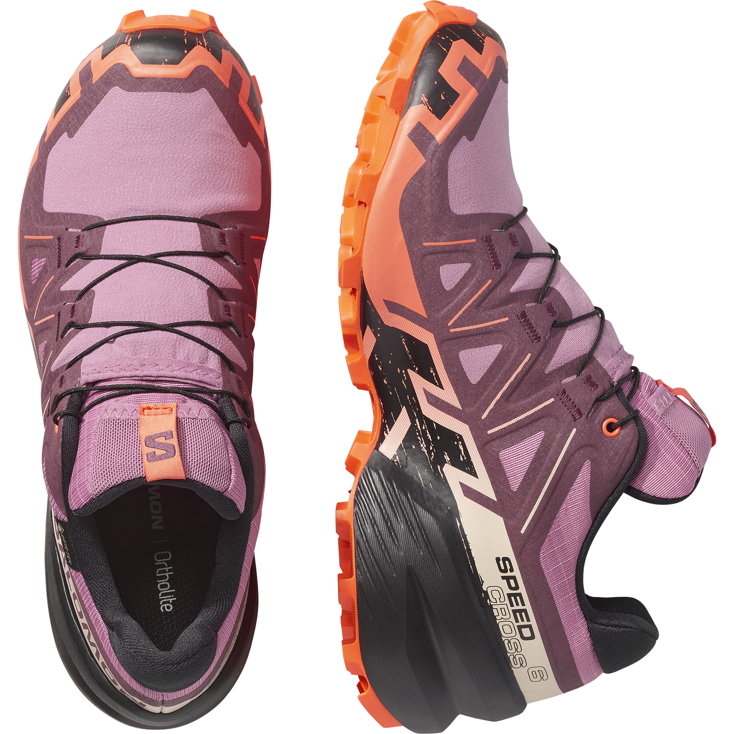 Salomon Speedcross 6 GORE-TEX Women product view 2 — Dusky Orchid / Huckleberry / Nectarine