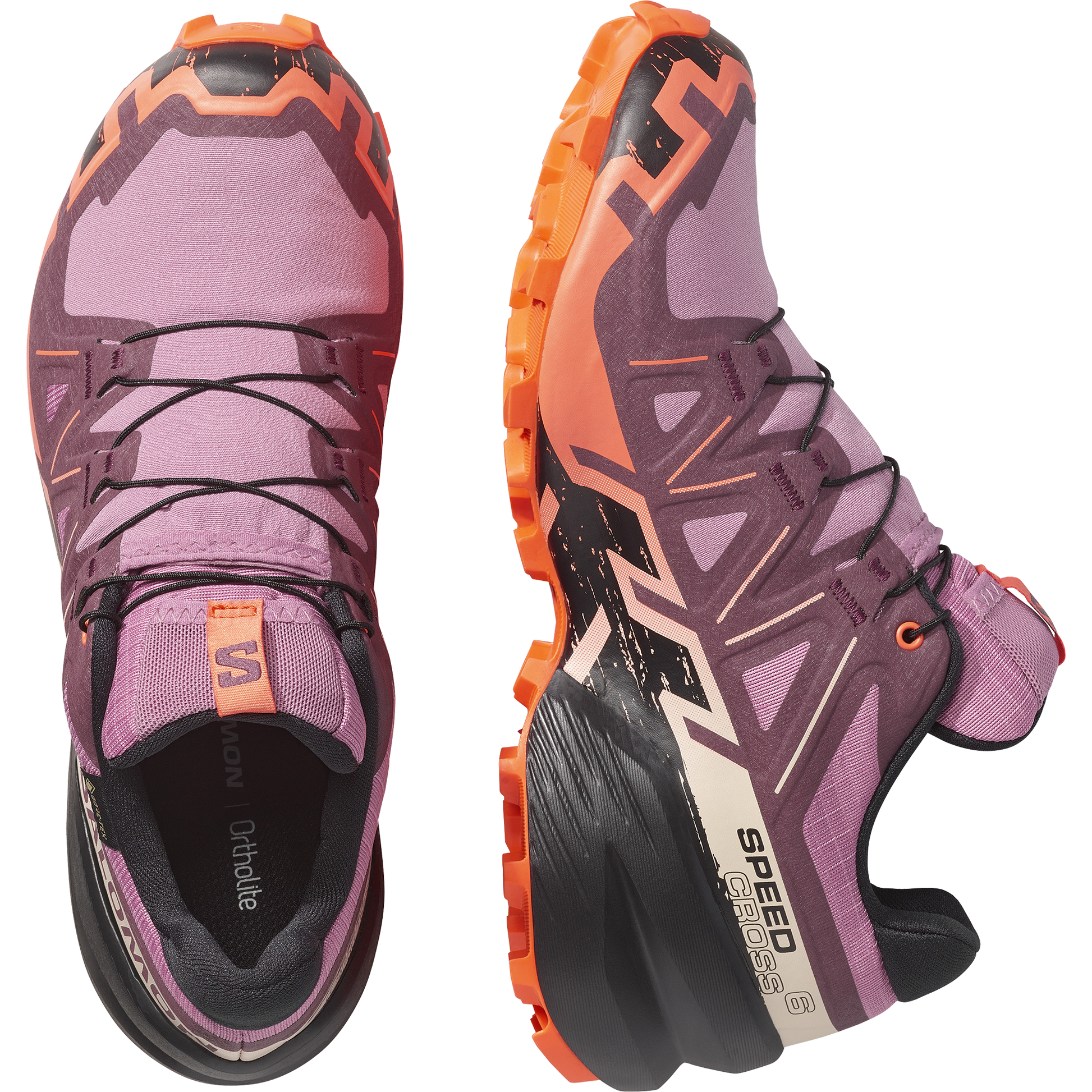 Salomon Speedcross 6 GORE-TEX Women product view 2 — Dusky Orchid / Huckleberry / Nectarine