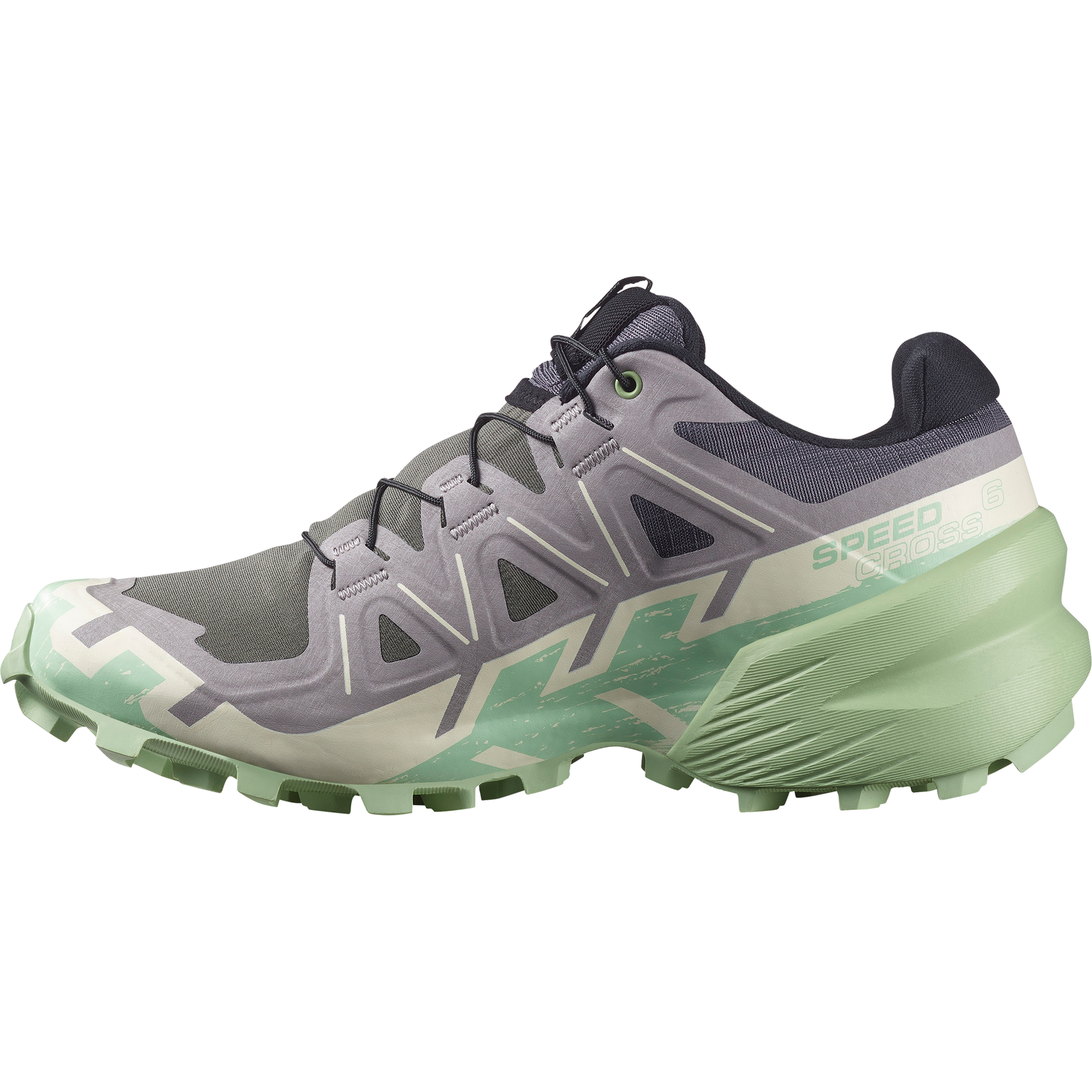 Salomon Speedcross 6 Women product view 3 — Castlerock / Vanilla Ice / Smoke Green