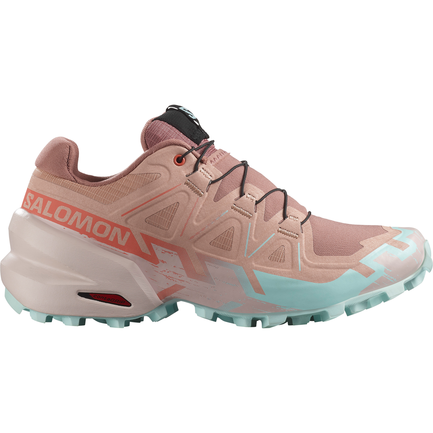 Salomon Speedcross 6 Women product view 1 — Mahogany Rose / Hushed Violet / Iced Aqua