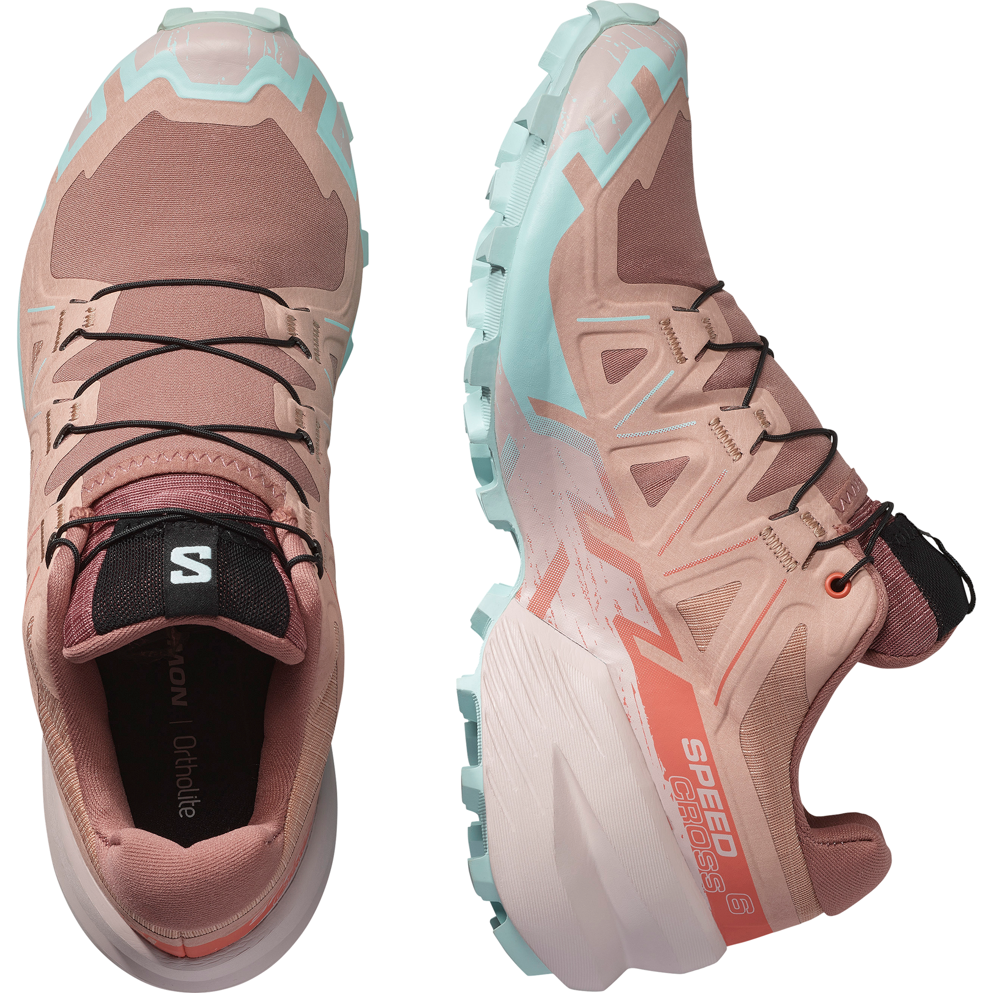 Salomon Speedcross 6 Women product view 2 — Mahogany Rose / Hushed Violet / Iced Aqua