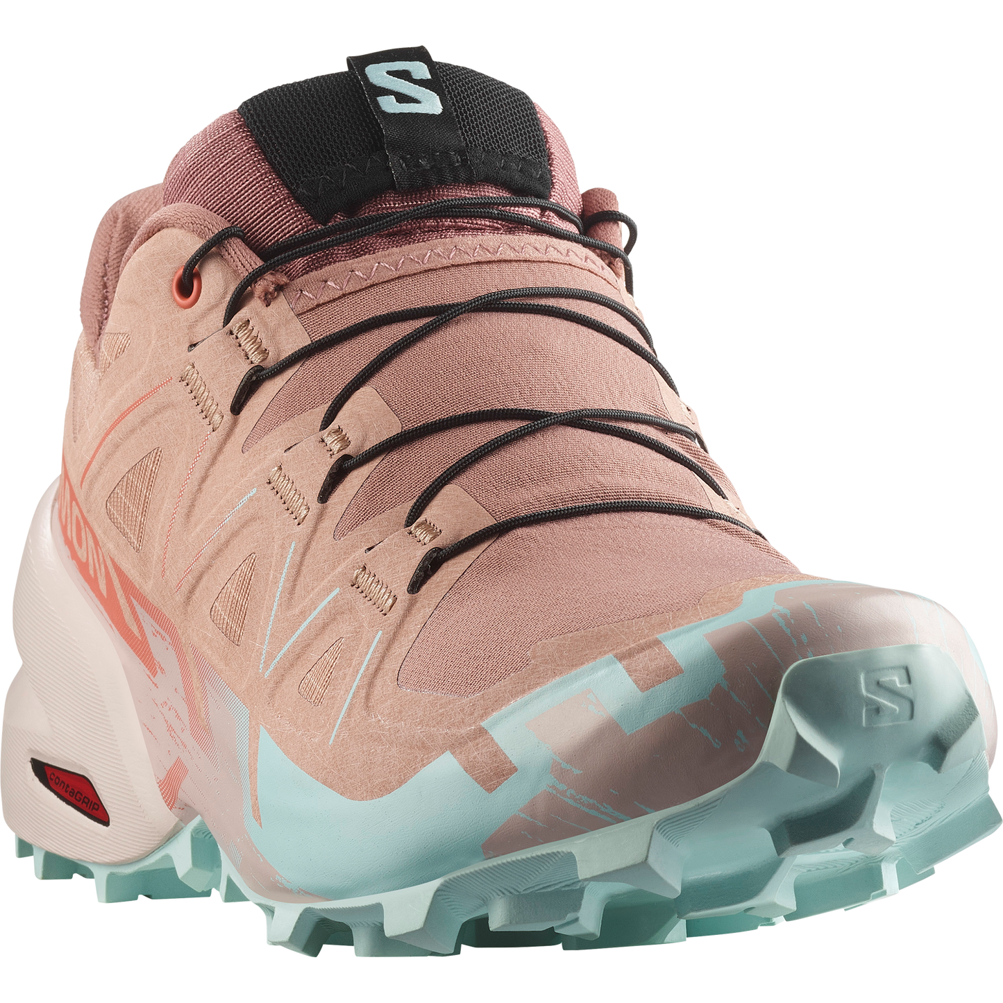 Salomon Speedcross 6 Women product view 3 — Mahogany Rose / Hushed Violet / Iced Aqua