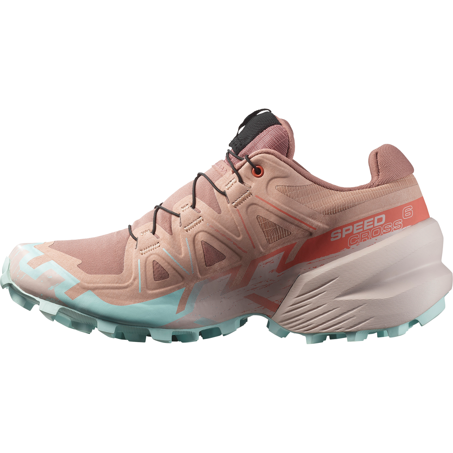 Salomon Speedcross 6 Women product view 6 — Mahogany Rose / Hushed Violet / Iced Aqua