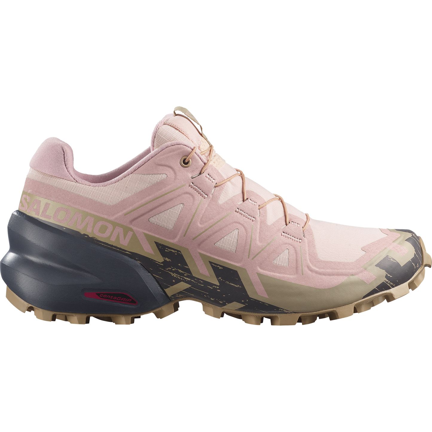 Salomon Speedcross 6 Women product view 1 — Tapioca / Shadow Gray / Slate Green