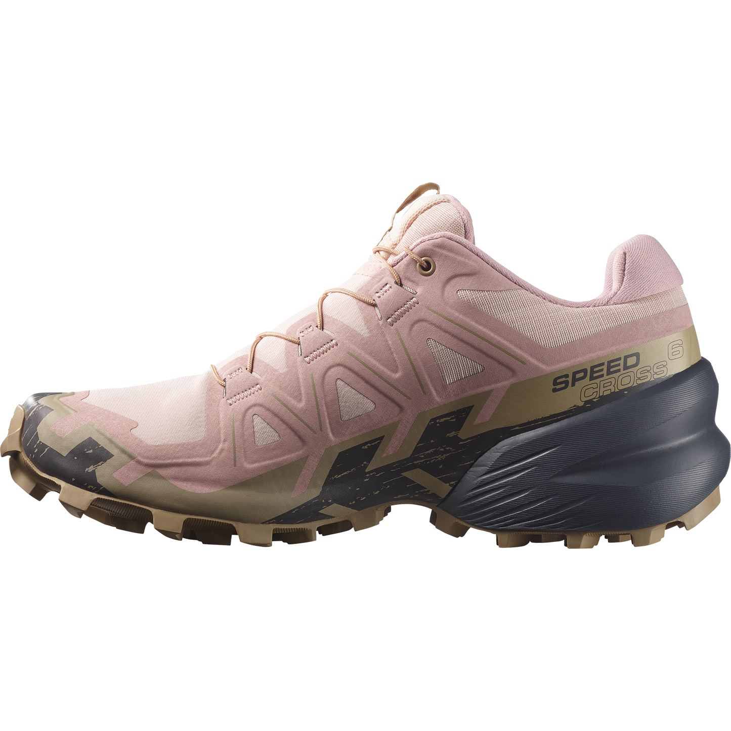 Salomon Speedcross 6 Women product view 3 — Tapioca / Shadow Gray / Slate Green
