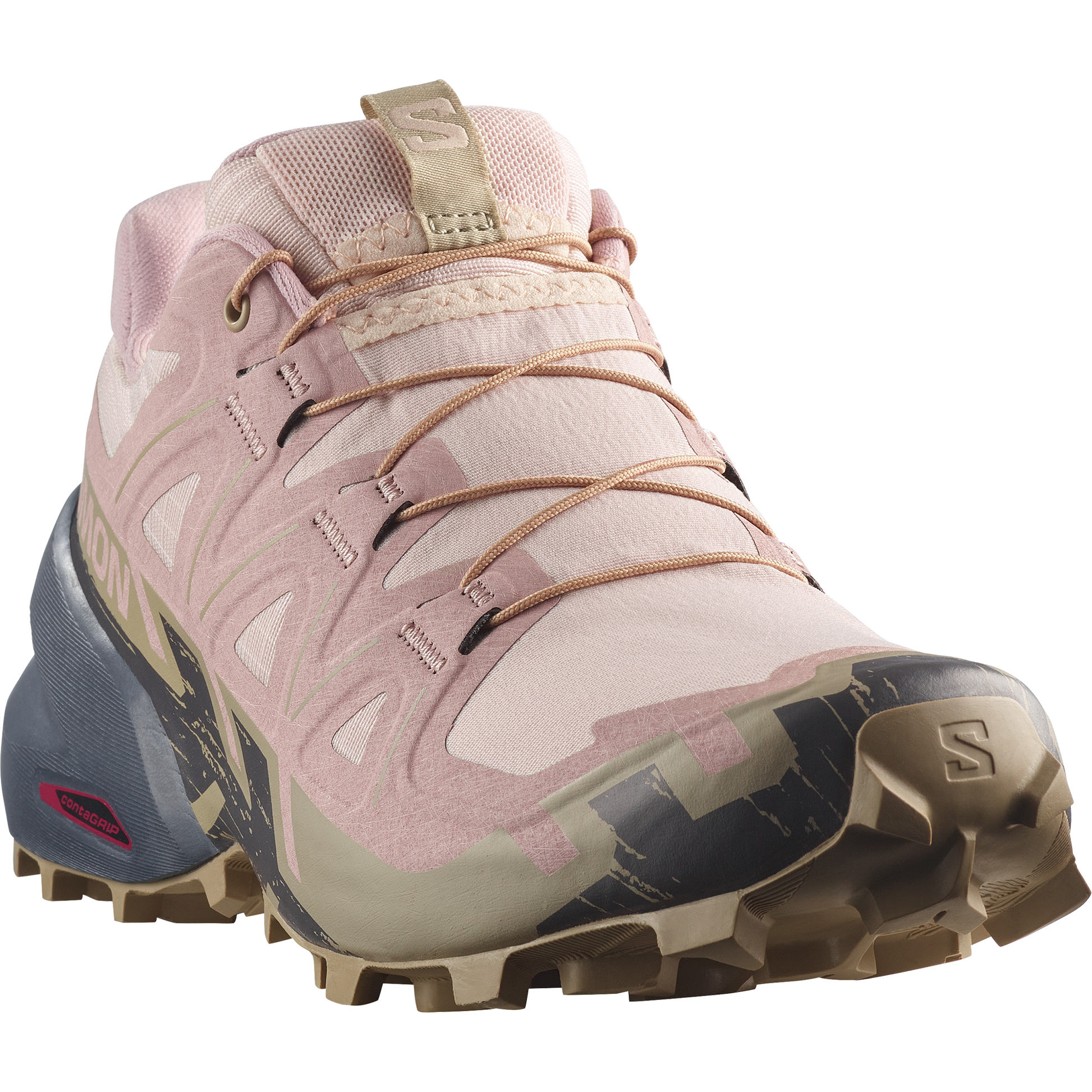 Salomon Speedcross 6 Women product view 4 — Tapioca / Shadow Gray / Slate Green