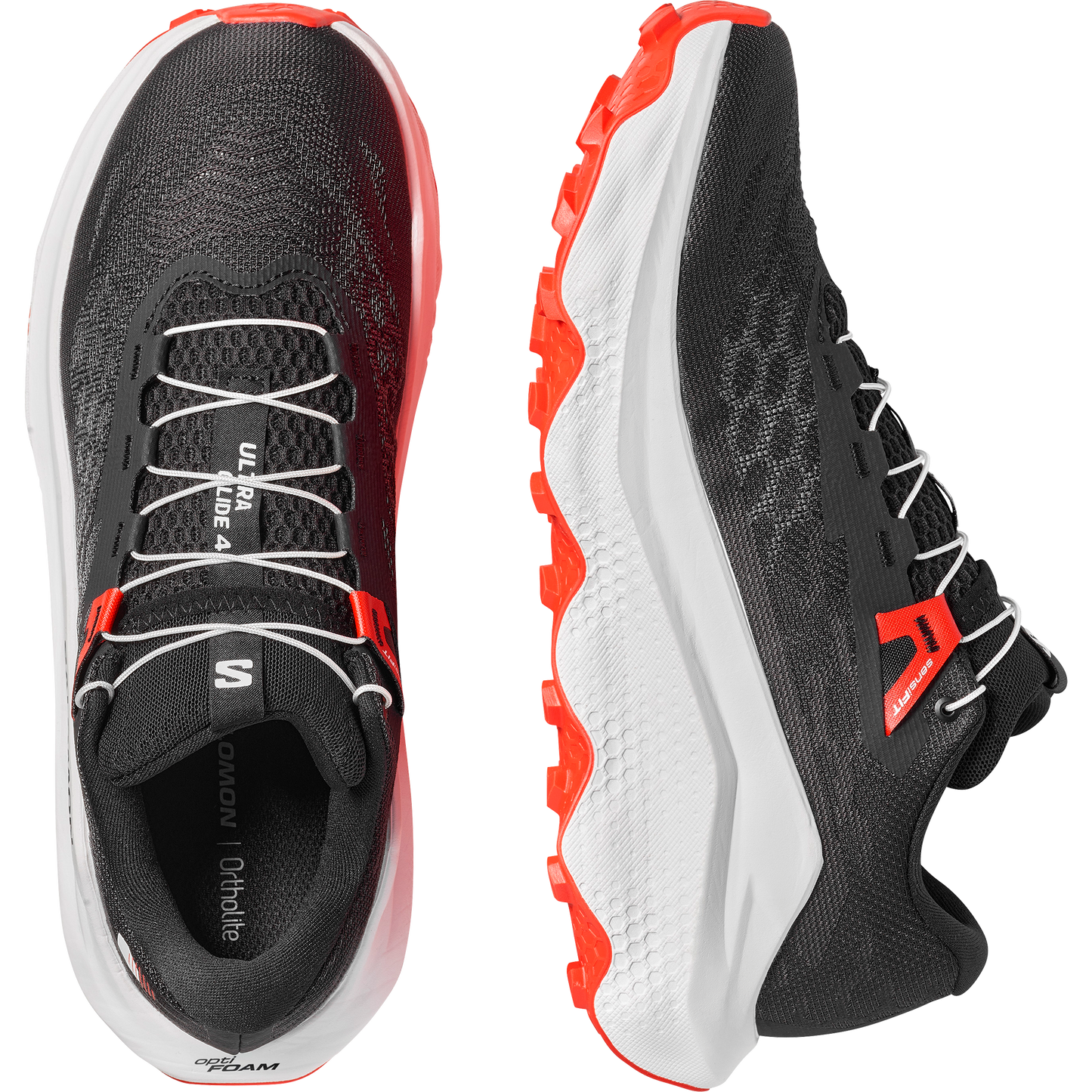 Salomon Ultra Glide 4 Men product view 2 — Black / White / Fiery Red