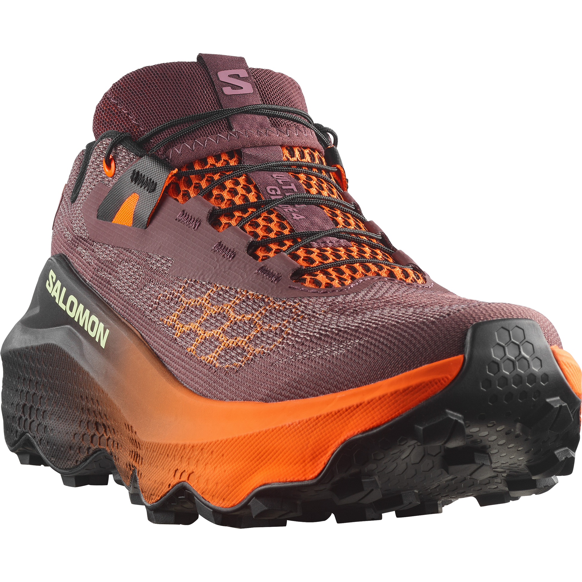 Salomon Ultra Glide 4 Women product view 4 — Huckleberry / Black / Red Orange