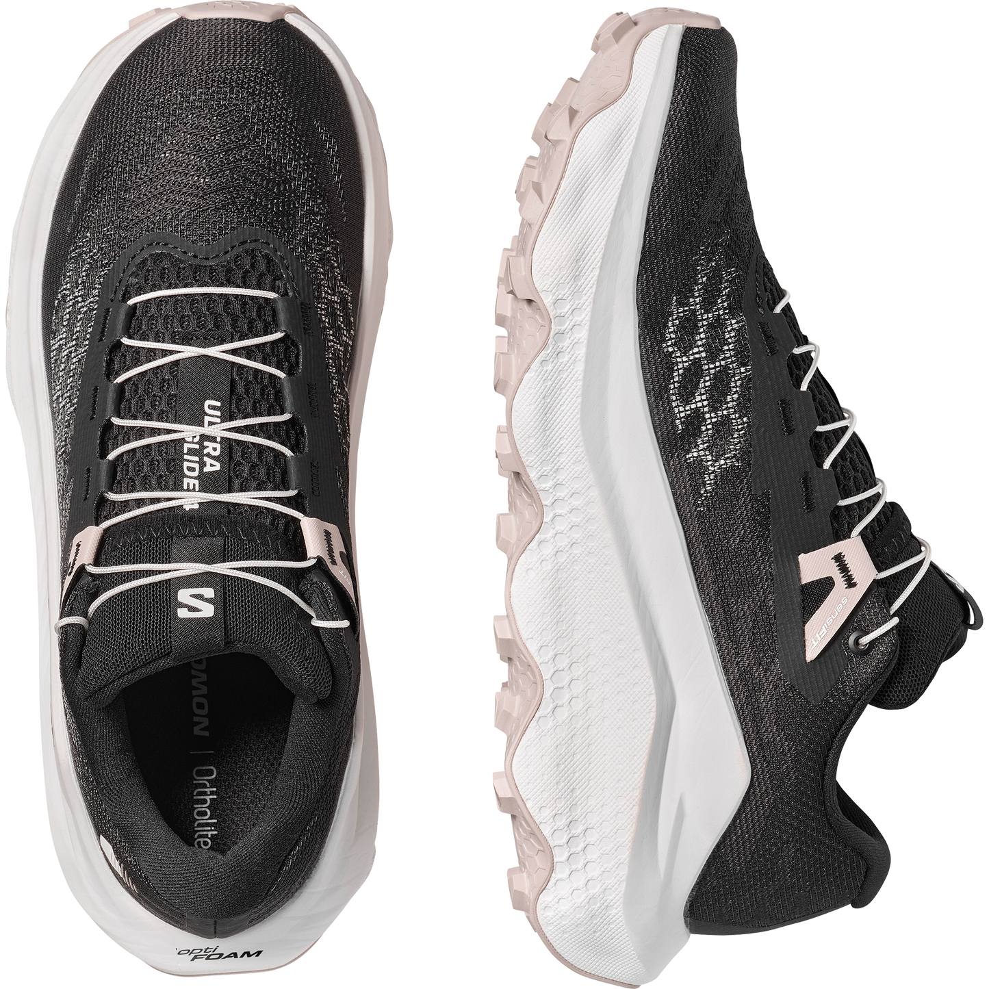 Salomon Ultra Glide 4 Women product view 2 — Black / White / Silver Cloud