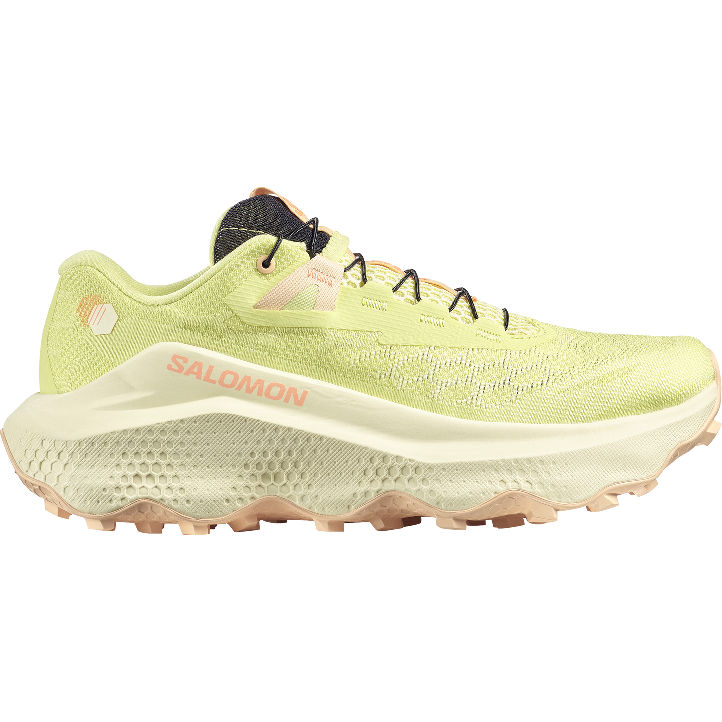 Salomon Ultra Glide 4 Women product view 1 — Sunny Lime / Transparent Yellow / Almond Cream