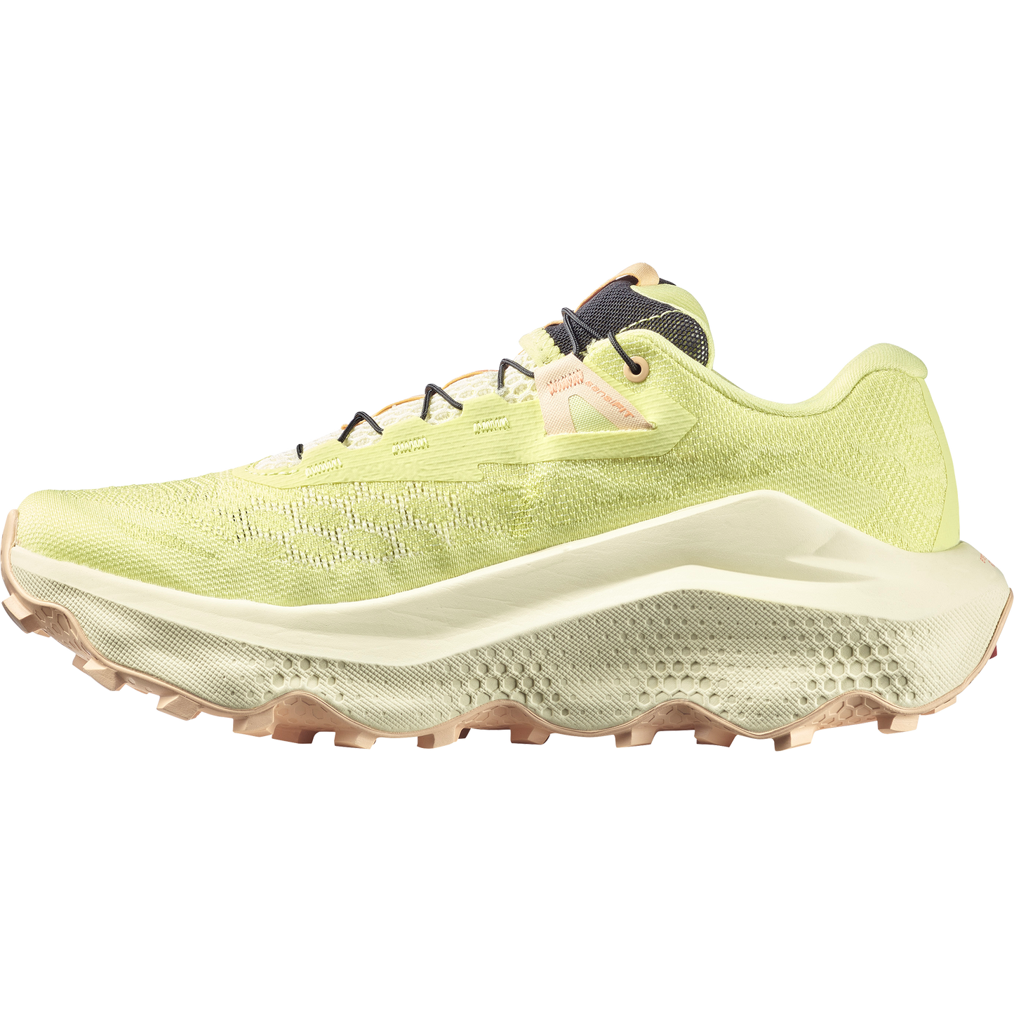 Salomon Ultra Glide 4 Women product view 3 — Sunny Lime / Transparent Yellow / Almond Cream
