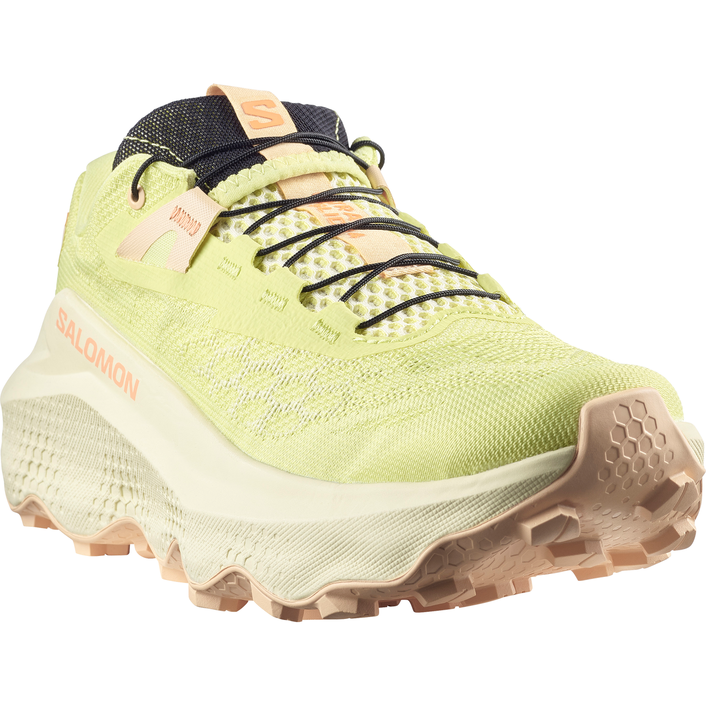 Salomon Ultra Glide 4 Women product view 4 — Sunny Lime / Transparent Yellow / Almond Cream