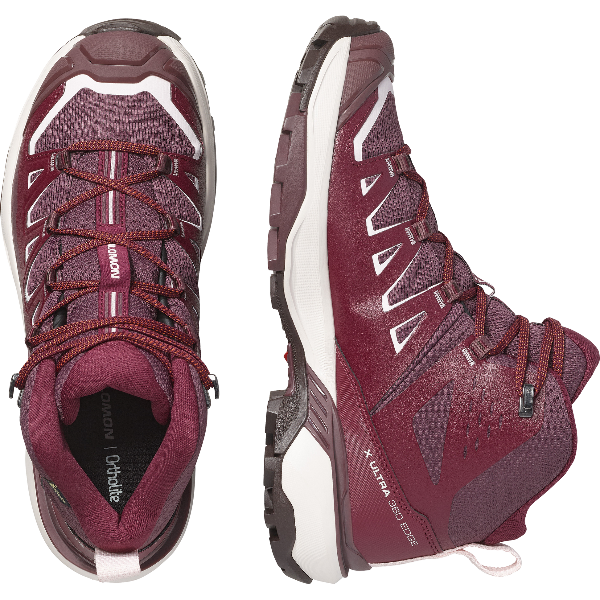 Salomon X Ultra 360 Edge Mid GORE-TEX Women product view 2 — Burgundy