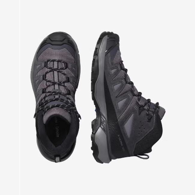 Salomon X Ultra 360 Leather Mid GORE-TEX Women - Gray - top or pair view