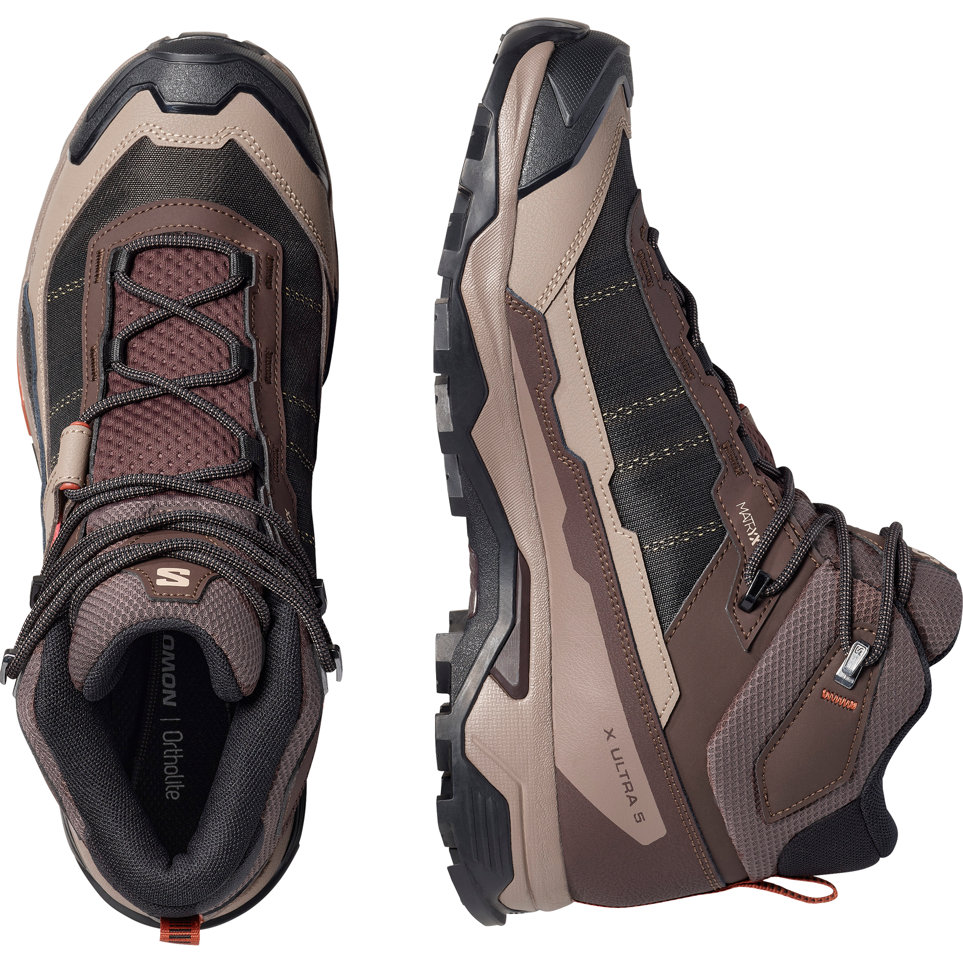 Salomon X Ultra 5 Mid GORE-TEX Men - View 2 - Brown
