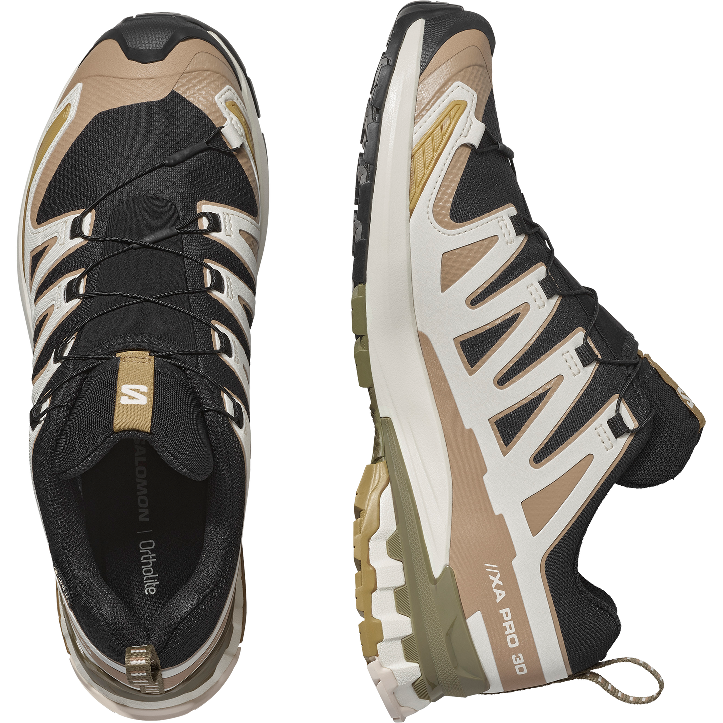 Salomon XA Pro 3D V9 GORE-TEX Men product view 2 — Black / Kelp / Vanilla Ice