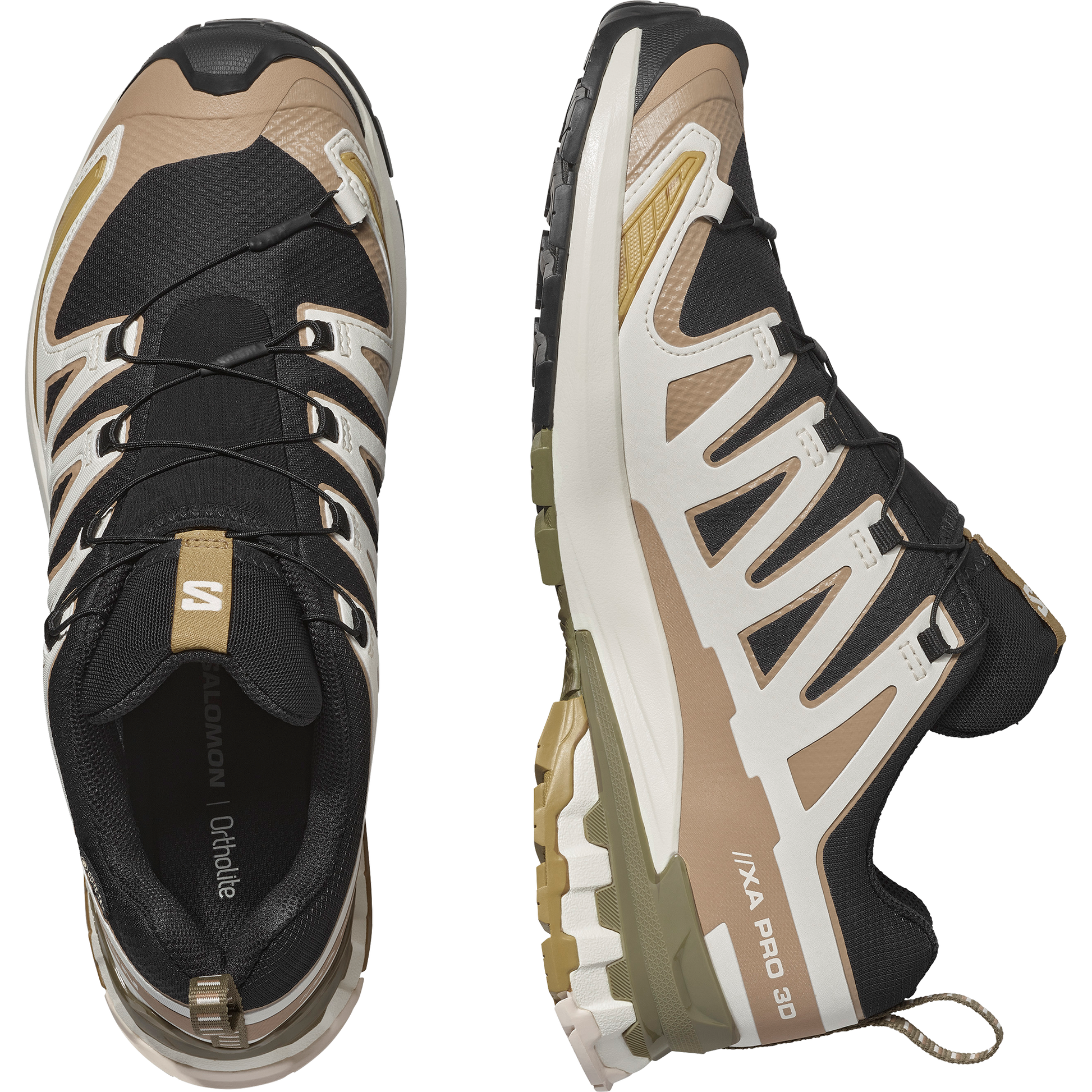 Salomon XA Pro 3D V9 GORE-TEX Men product view 2 — Black / Kelp / Vanilla Ice