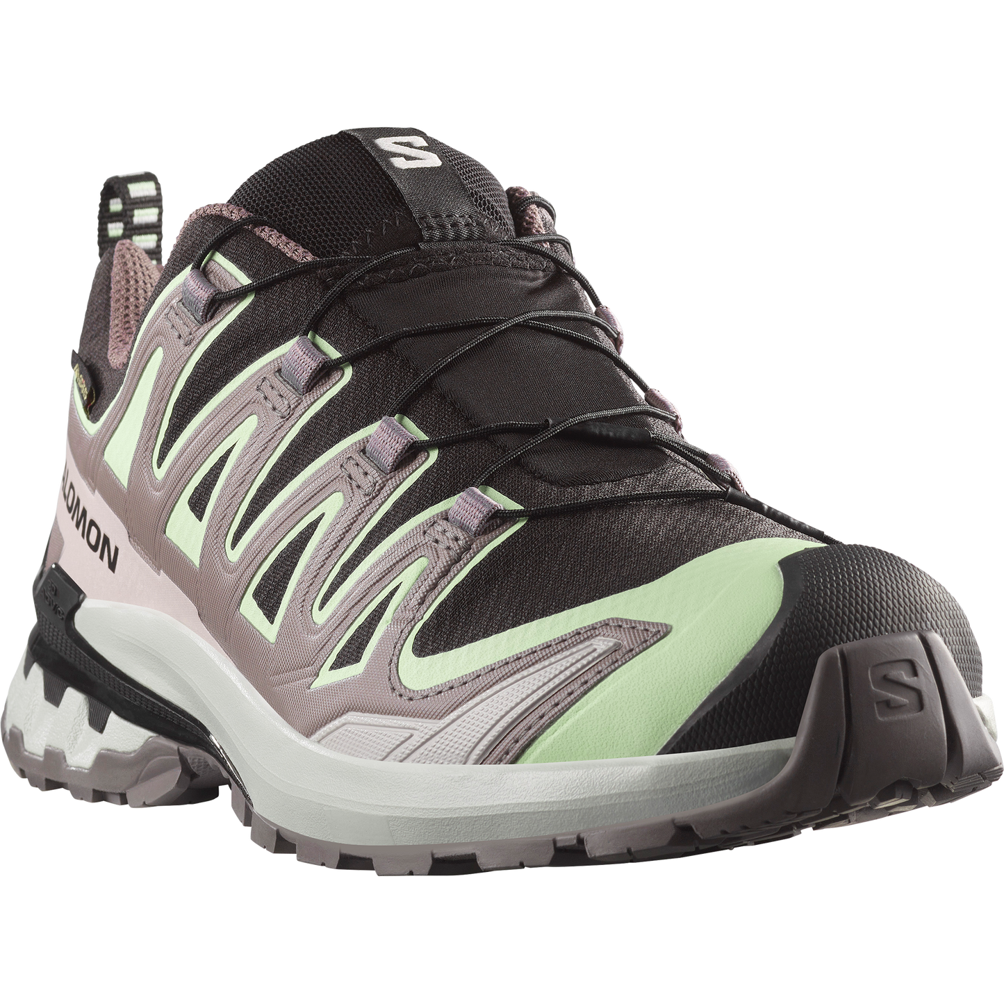 Salomon XA Pro 3D V9 GORE-TEX Women product view 4 — Black / Patina Green / Gray Violet