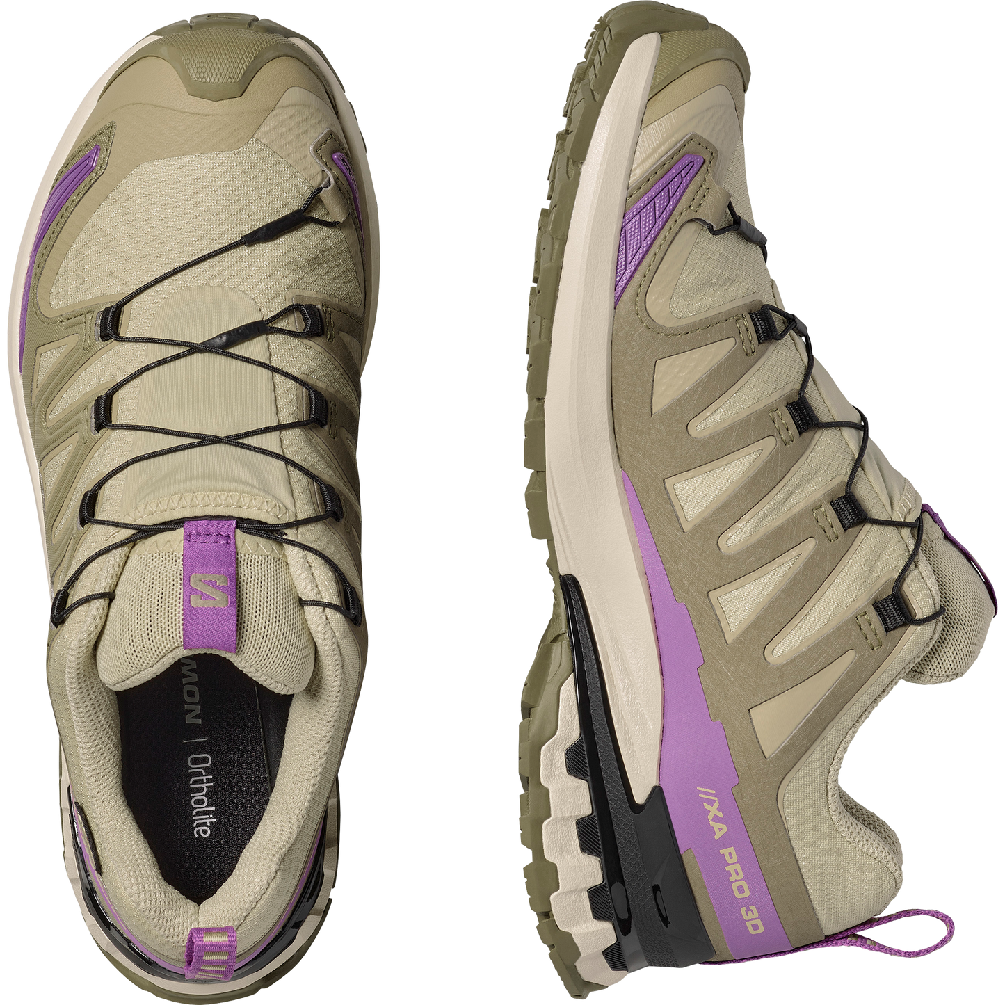 Salomon XA Pro 3D V9 GORE-TEX Women product view 2 — Bog / Aloe / Concord Grape