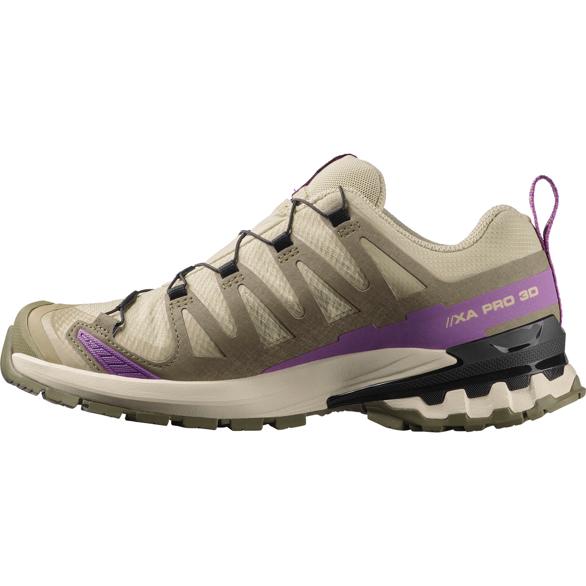 Salomon XA Pro 3D V9 GORE-TEX Women product view 3 — Bog / Aloe / Concord Grape