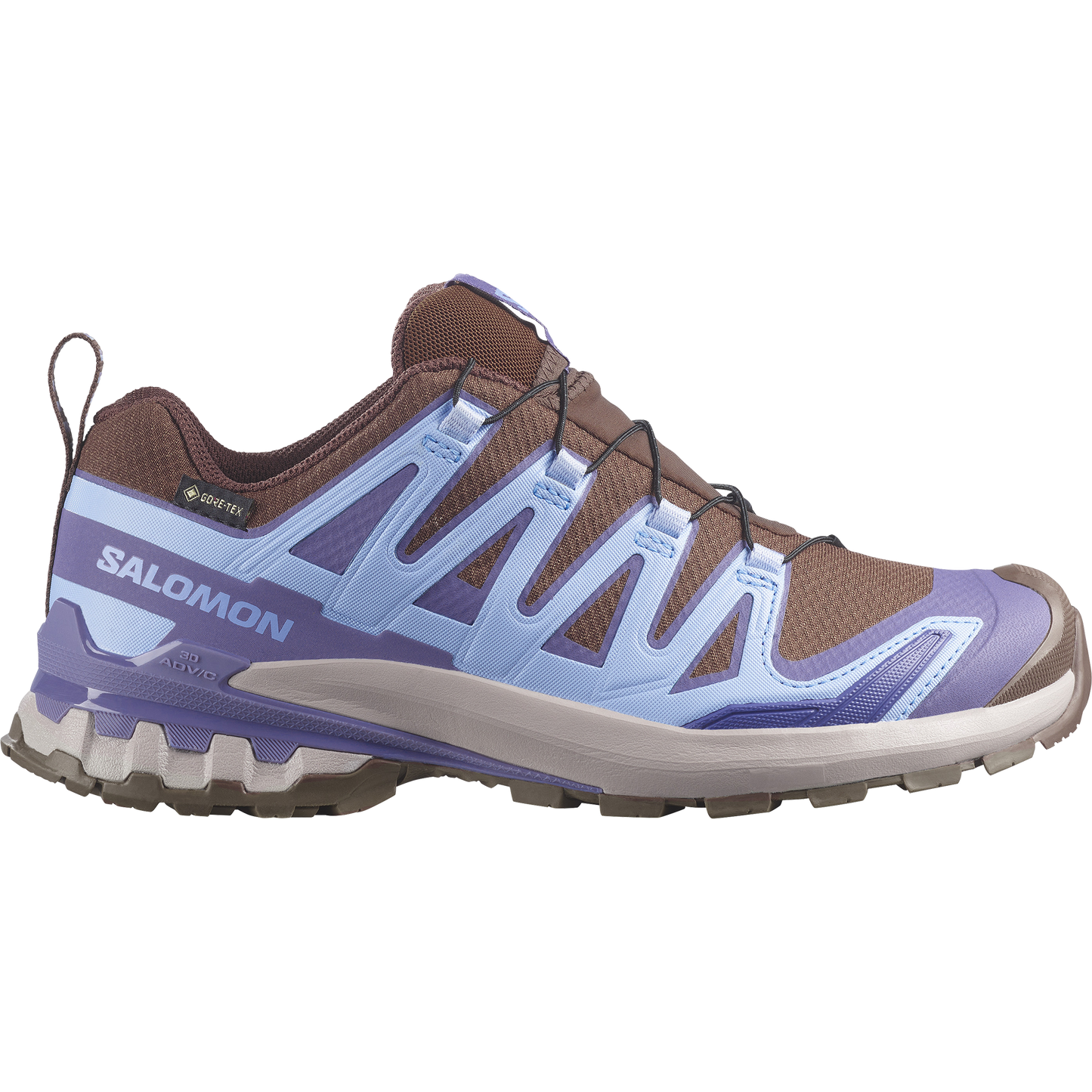Salomon XA Pro 3D V9 GORE-TEX Women product view 1 — Dark Earth / Brunnera Blue / Heron