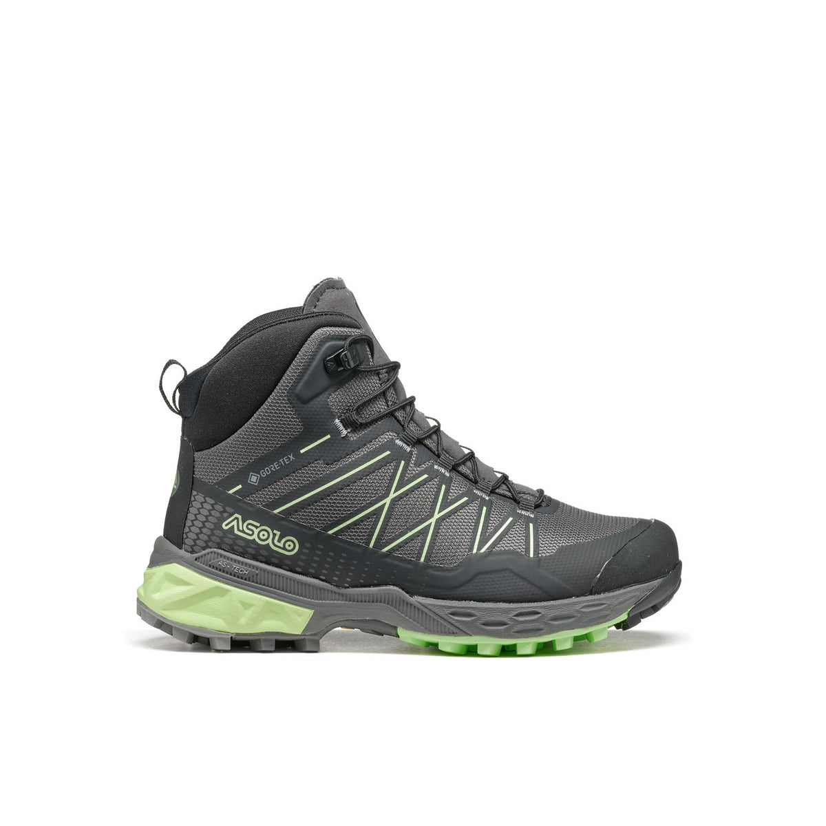 Asolo Tahoe Mid JR GTX – Junior product view 2 — SHARK GREY / BLACK / BROOK GREEN