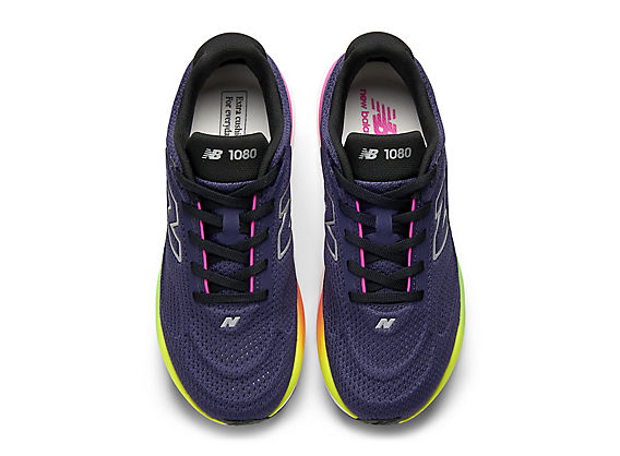 New Balance 1080v15 Women product view 4 — Boysenberry / Alkaline Green