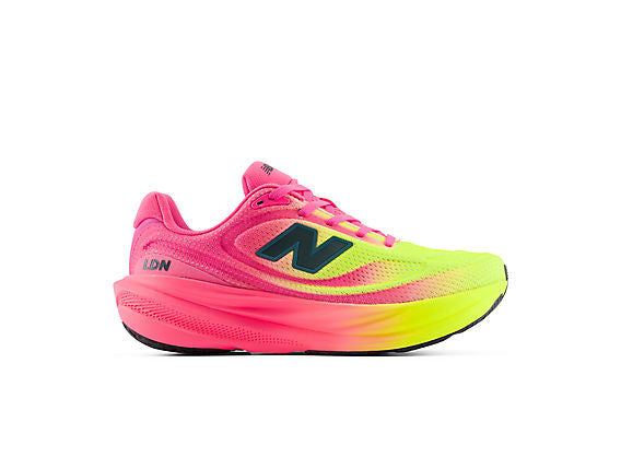 New Balance TCS London Marathon 1080v15 Women product view 2 — Pink Heat / Alkaline Green