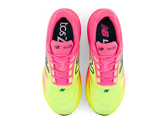 New Balance TCS London Marathon 1080v15 Women product view 4 — Pink Heat / Alkaline Green