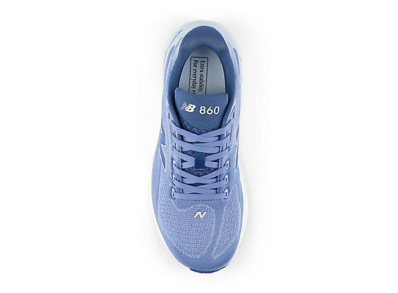 New Balance Fresh Foam X 860 v15 Women product view 4 — Fairweather Blue / Silver Metallic