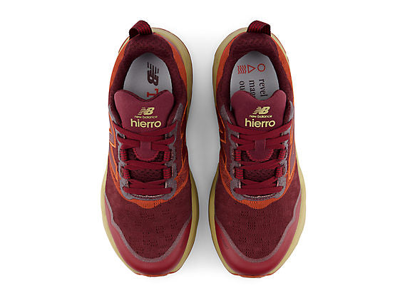 New Balance Fresh Foam X Hierro v9 Women product view 4 — Mulled Wine / Neo Flame