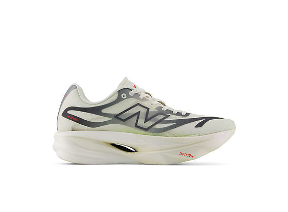 New Balance FuelCell SuperComp Elite v6 Women product view 2 — Grey Matter / Neo Flame
