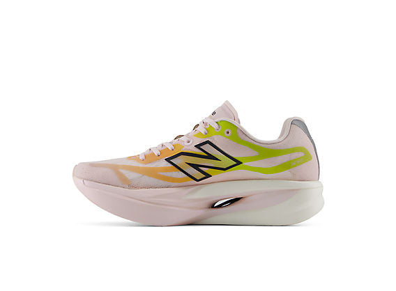 New Balance FuelCell SuperComp Elite v6 Women product view 3 — Pink Granite / Field Green